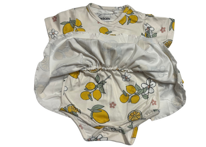 Lemon Peasy Dress & Bow Set