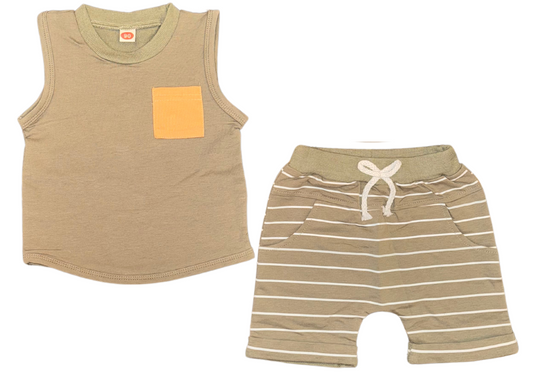 Noah Olive Tank Set