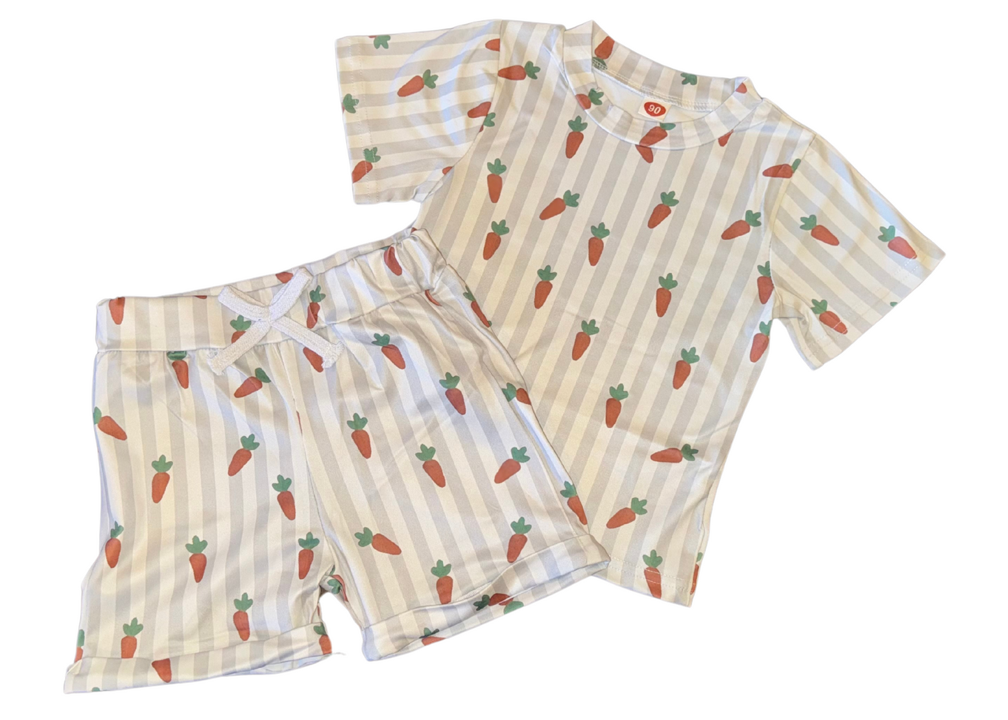 Stripe Carrot Shorts Set