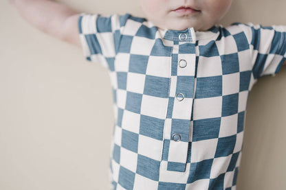 Bamboo Checkered Jumpsuit | Blue