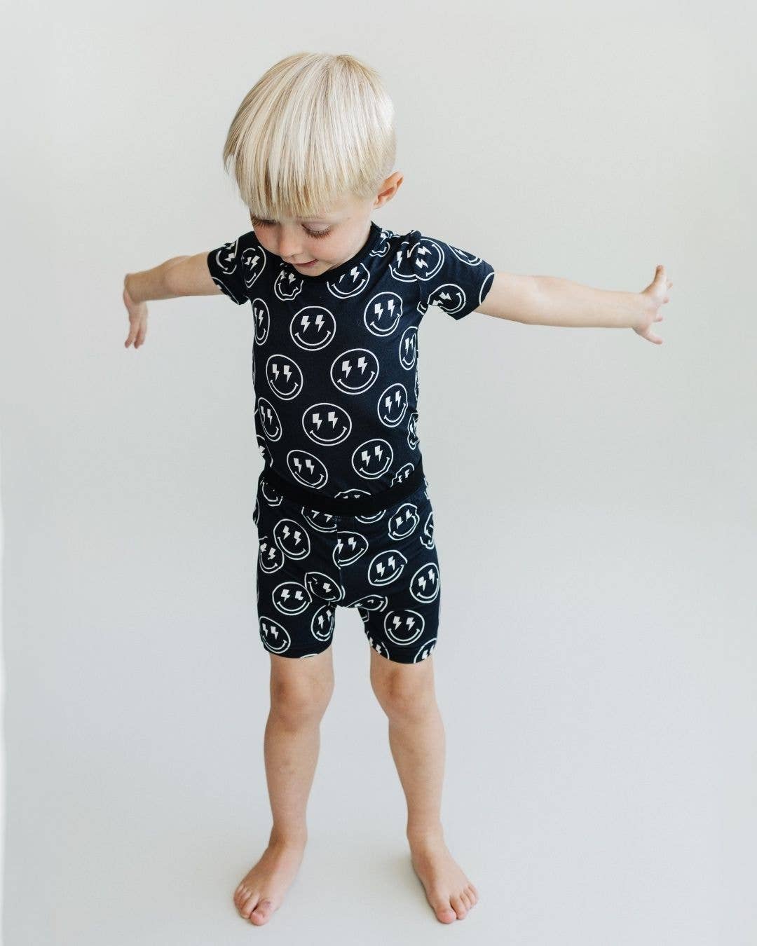 Bamboo Two Piece Baby Clothing Shorts Set | Electric Smiley