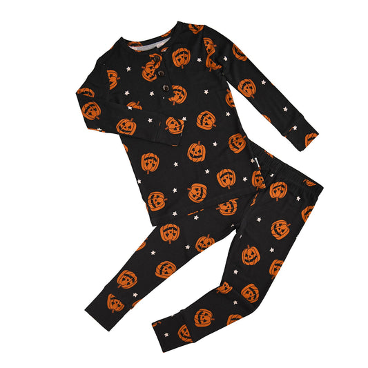 Jack Two Piece Bamboo Halloween Pumpkins