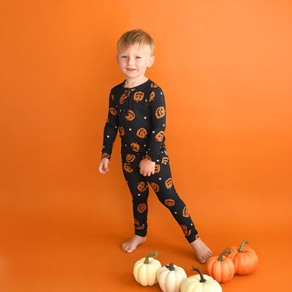 Jack Two Piece Bamboo Halloween Pumpkins