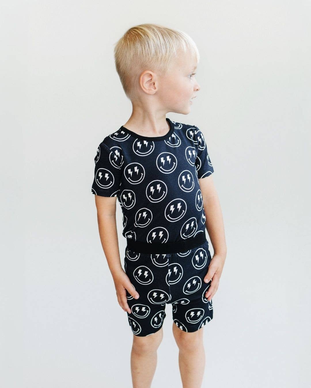 Bamboo Two Piece Baby Clothing Shorts Set | Electric Smiley