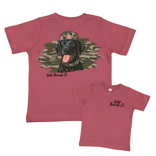 Black Lab Camo Hat Tee : Rouge