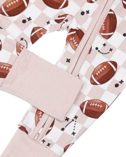 Bamboo Baby Clothing Unisex Zip Romper | Game Day