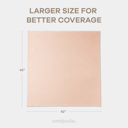 Muslin Swaddle Blankets Pack of 3 by Comfy Cubs: Blush - Bold Blush - Dusty Rose
