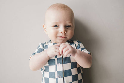 Bamboo Checkered Jumpsuit | Blue