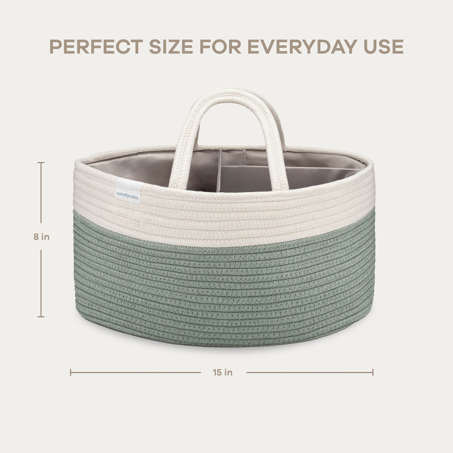 Diaper Caddy Organizer by Comfy Cubs: Sage